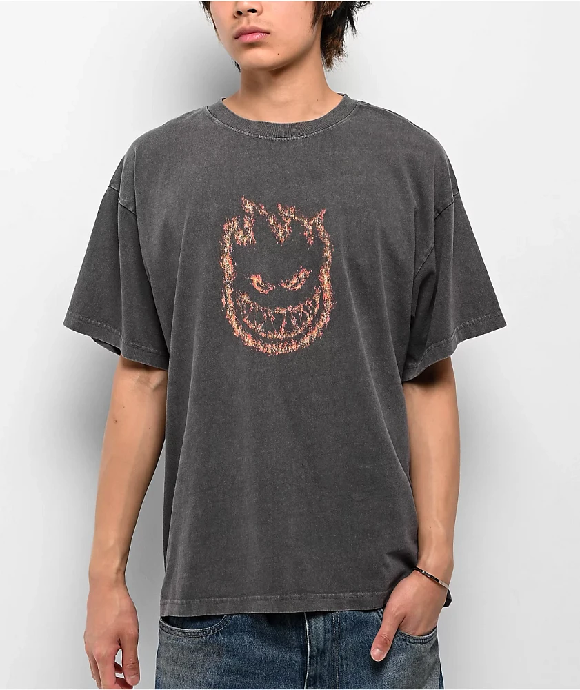 Spitfire Charred Remains Grey Wash T-Shirt