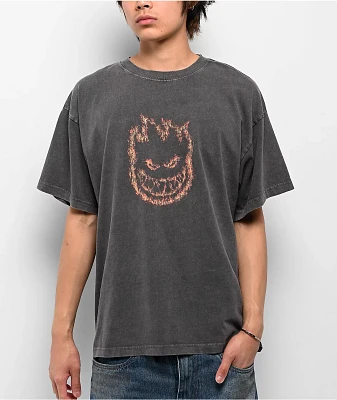 Spitfire Charred Remains Grey Wash T-Shirt
