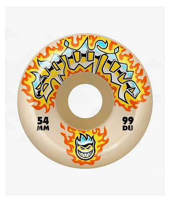 Spitfire Chrome Venom Formula Four Conical 54mm 99a White Skateboard Wheels