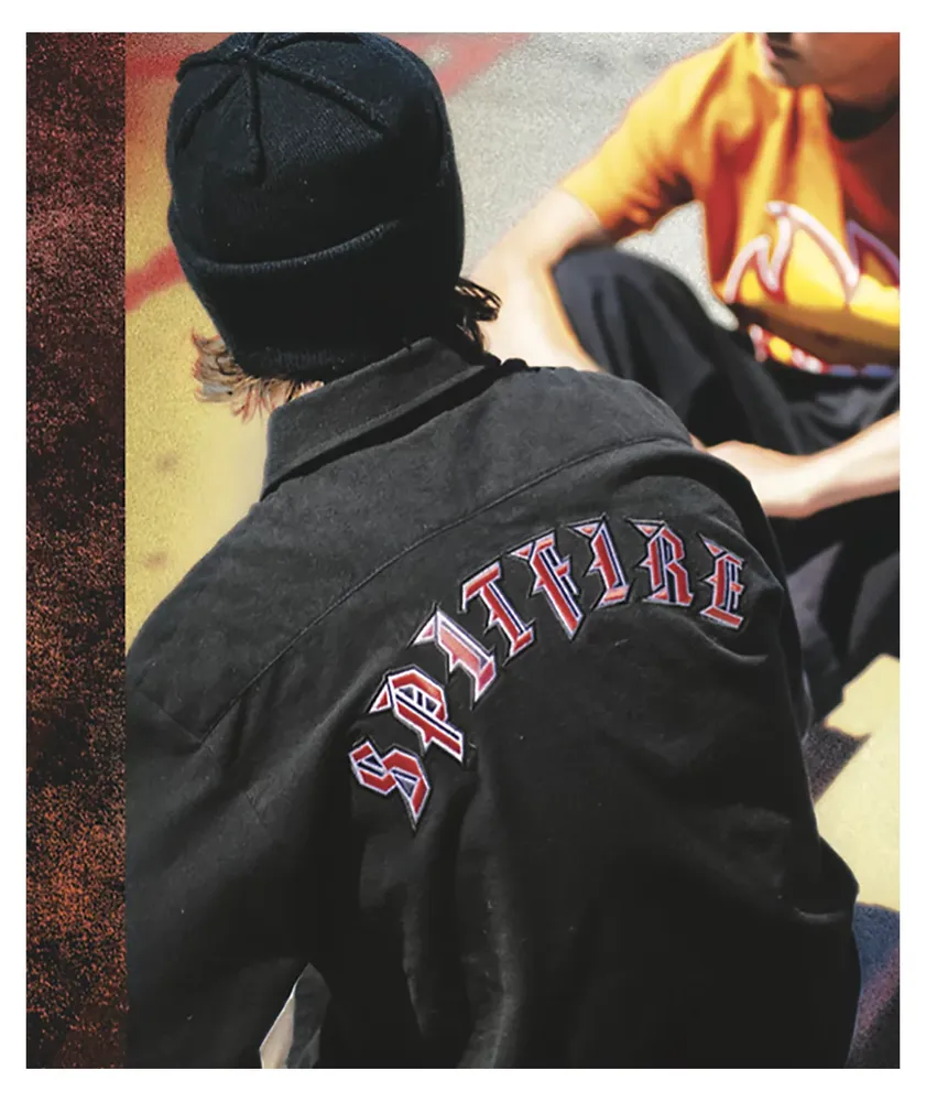 Spitfire Embroidered Black Flannel Shirt