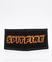 Spitfire Flame Script Black Bifold Wallet