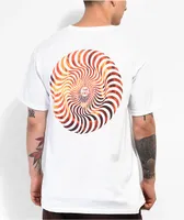 Spitfire Flamed Fill Swirl White T-Shirt