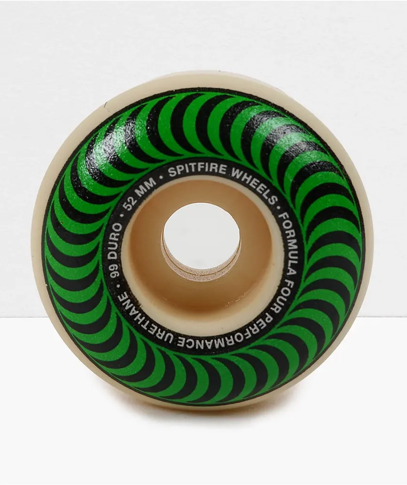 Spitfire Formula Four Classic 52mm 99a Green Skateboard Wheels