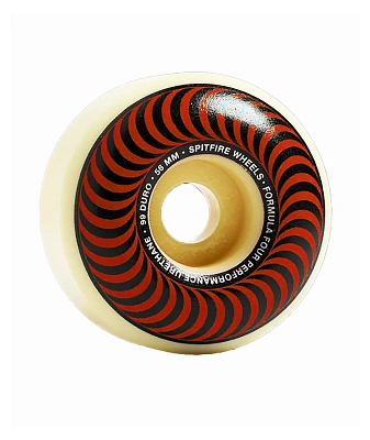 Spitfire Formula Four Classics White & Red 60mm 99a Skateboard Wheels