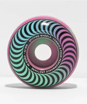 Spitfire Formula Four Multiswirl Pink & Teal 52mm 99d Skateboard Wheels