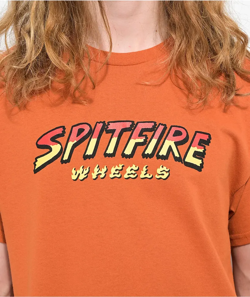 Spitfire Hellhound Script Orange T-Shirt