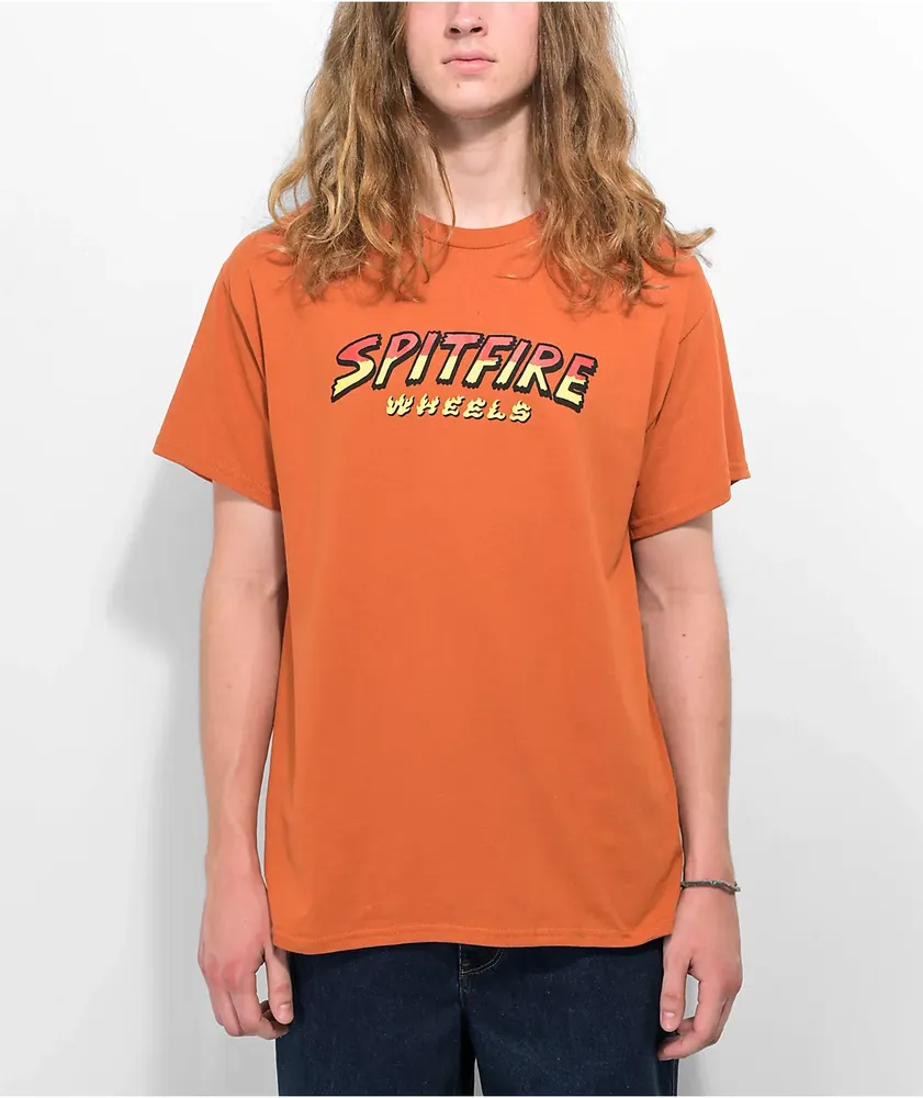 Spitfire Hellhound Script Orange T-Shirt