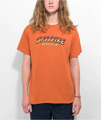 Spitfire Hellhound Script Orange T-Shirt