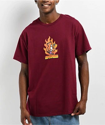 Spitfire Lil Beatdowns Maroon T-Shirt