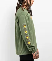 Spitfire Live To Burn Long Sleeve Army Green T-Shirt