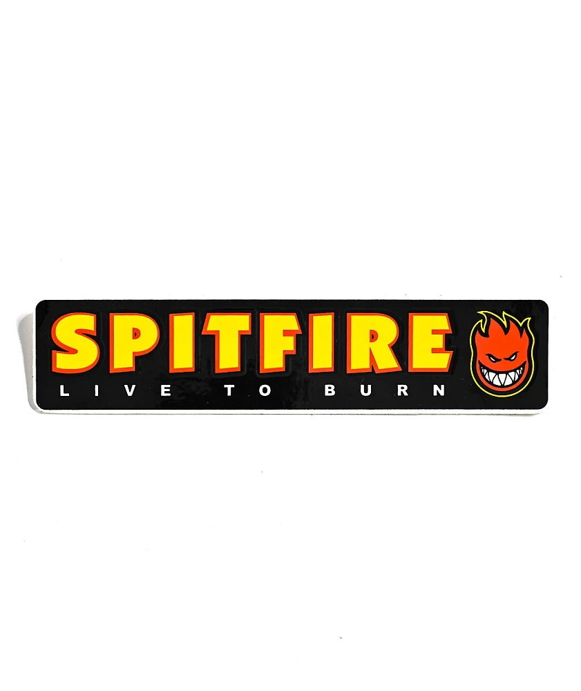 Spitfire Live To Burn Sticker