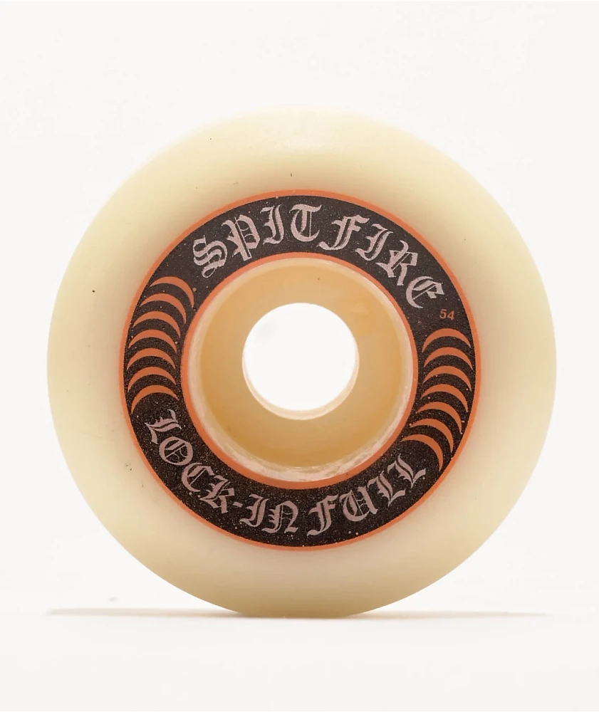 Spitfire Lock In Full Formula Four 54mm 99a White Skateboard Wheels