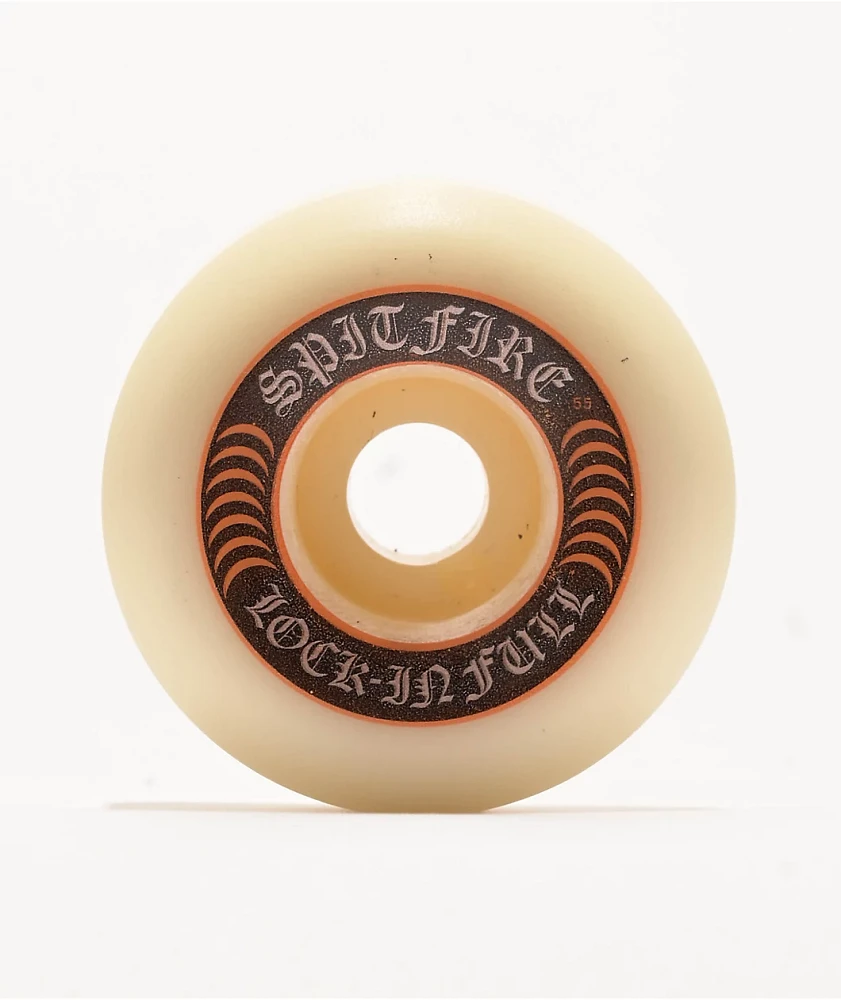 Spitfire Lock In Full Formula Four 55mm 101a White Skateboard Wheels