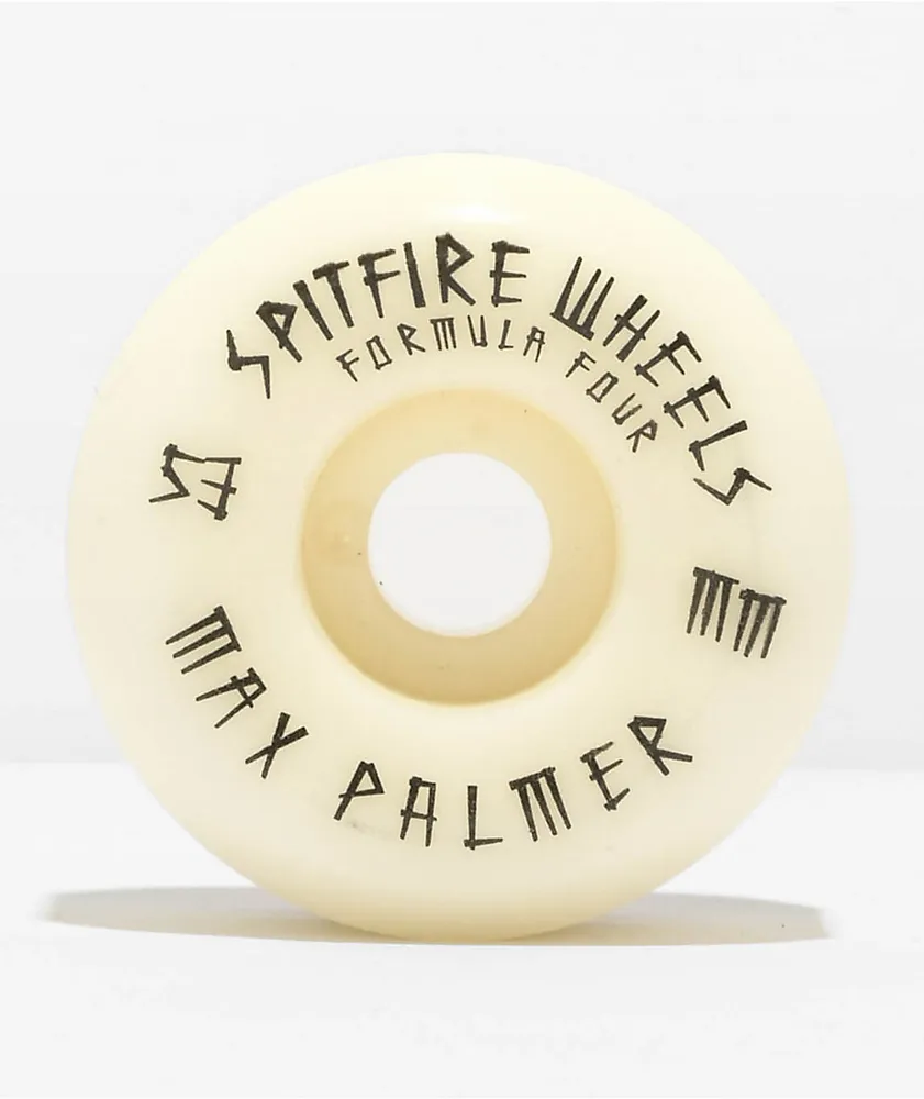 Spitfire Max Palmer Formula Four Spiked Conical 53mm 99d White Skateboard Wheels