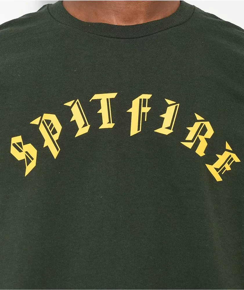 Spitfire Old E Big Head Green Long Sleeve T-Shirt