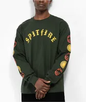 Spitfire Old E Big Head Green Long Sleeve T-Shirt