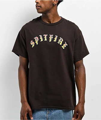 Spitfire Old English Fade Brown T-Shirt