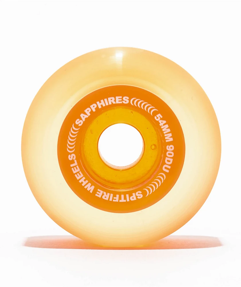 Spitfire Sapphires Formula Four 54mm 90a Orange Radial Cruiser Skateboard Wheels