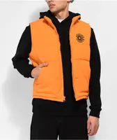 Spitfire Swirl Orange Puffer Vest