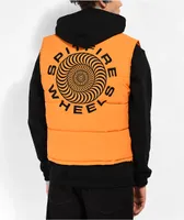 Spitfire Swirl Orange Puffer Vest