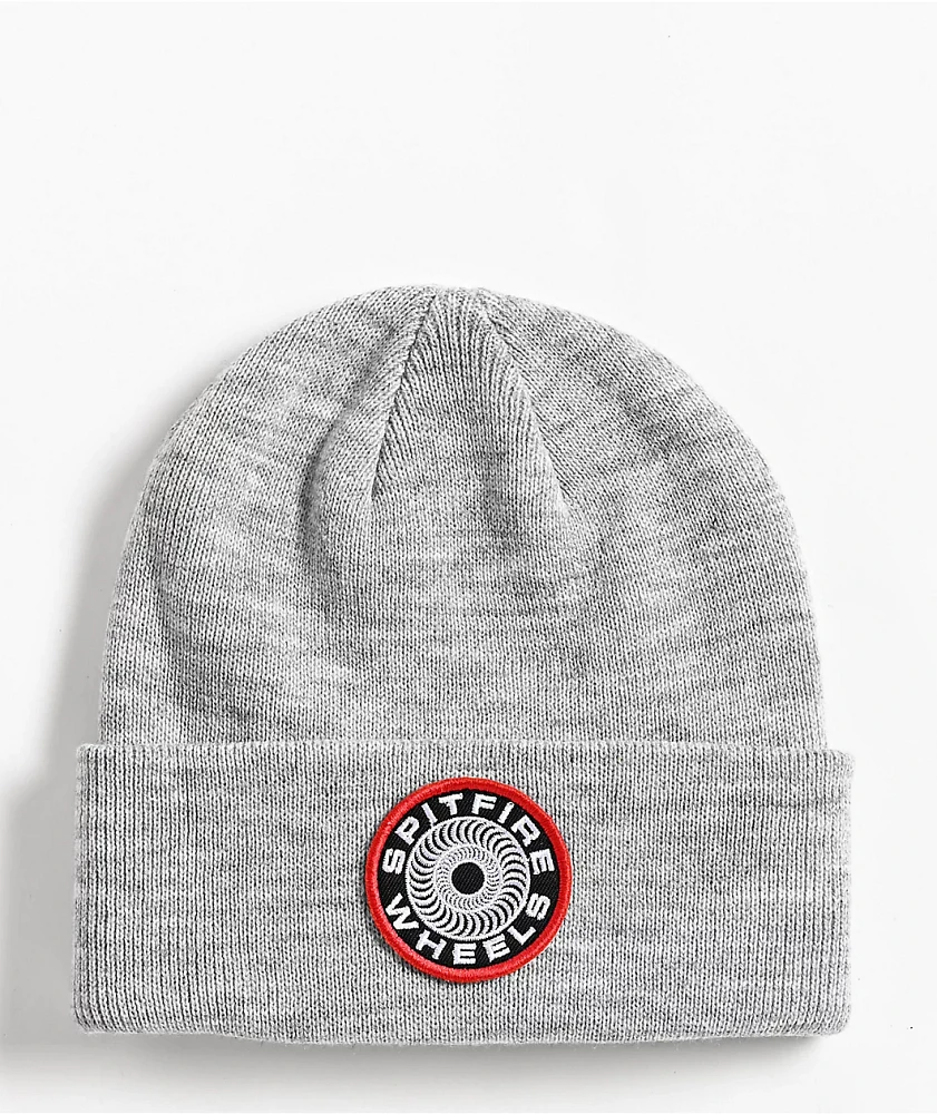 Spitfire Swirl Patch Grey Beanie