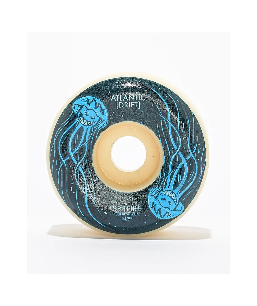 Spitfire x Atlantic Drift Formula Four 54mm 99a White Full Conical Skateboard Wheels