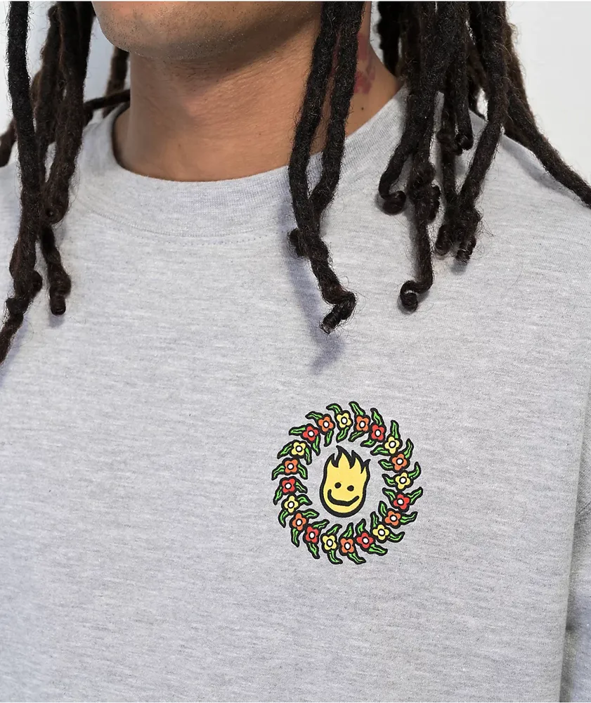 Spitfire x Gonz Flower Swirl Grey Crewneck Sweatshirt