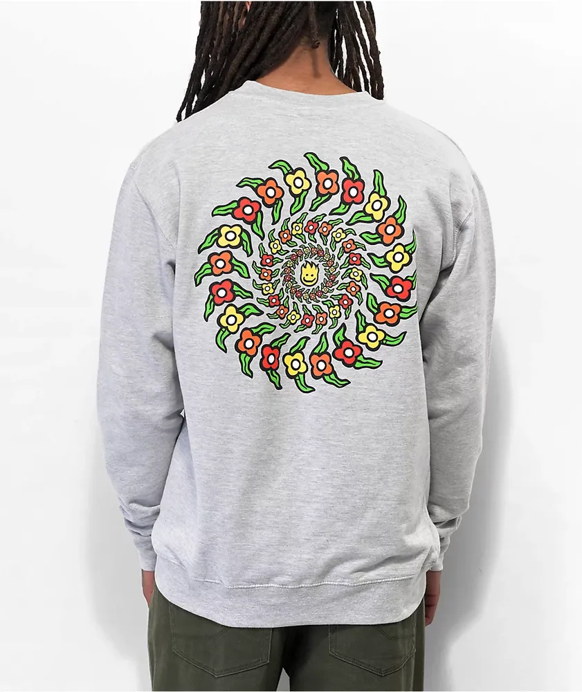 Spitfire x Gonz Flower Swirl Grey Crewneck Sweatshirt