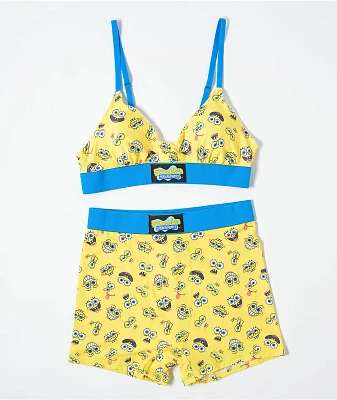 SpongeBob SquarePants Silly Face Yellow & Blue Underwear Set