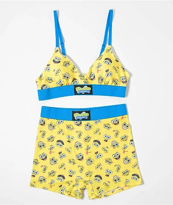 SpongeBob SquarePants Silly Face Yellow & Blue Underwear Set