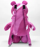 Sprayground 3 Headed Bear Pink Plush Backpack