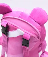 Sprayground 3 Headed Bear Pink Plush Backpack