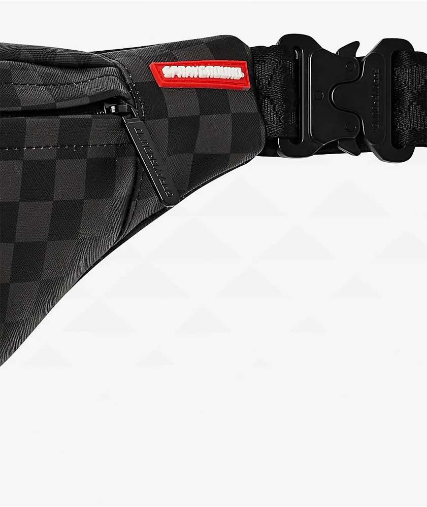 Sprayground Censored Black Checker Fanny Pack