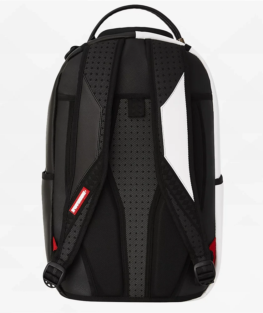 Sprayground Central Split Black & White Backpack