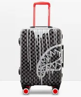 Sprayground Chateau Ghost Sharknautics Black & Silver Checker Carry-On Luggage