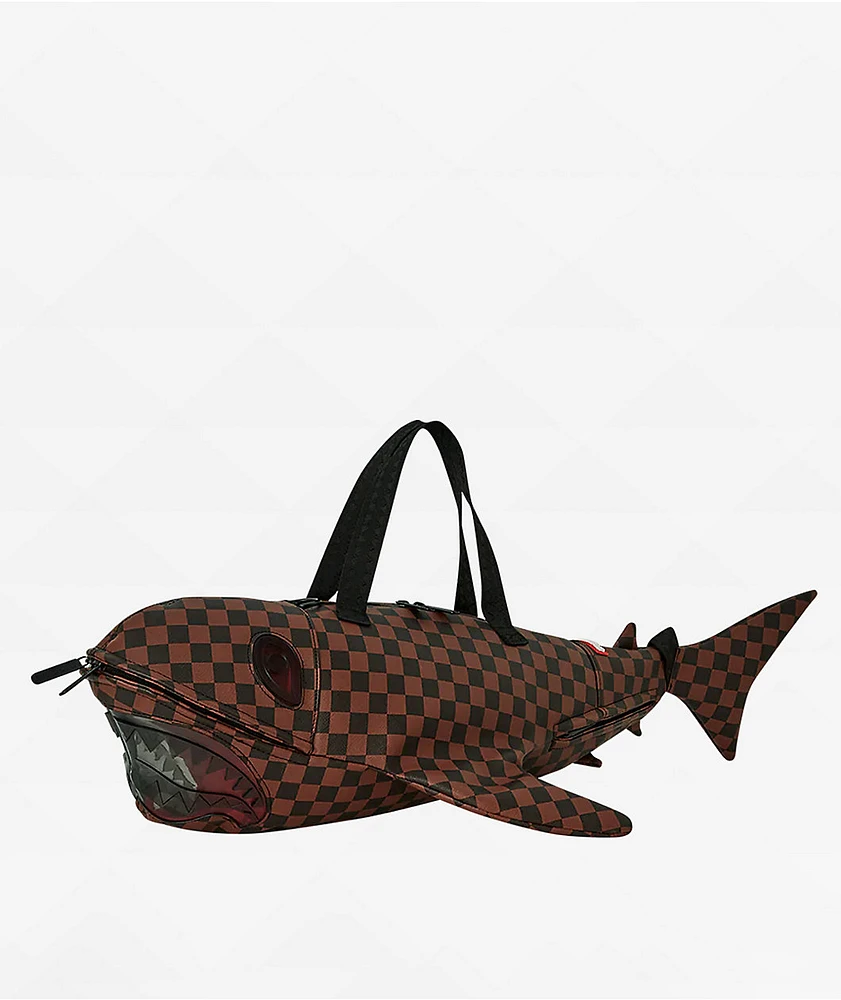 Sprayground Checker Shark Duffle Bag