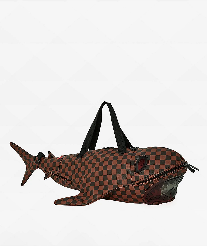 Sprayground Checker Shark Duffle Bag