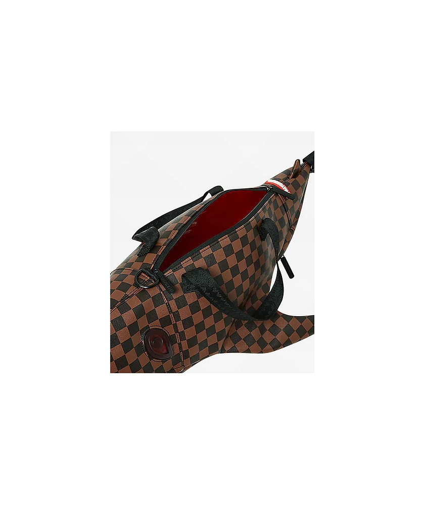 Sprayground Checker Shark Duffle Bag