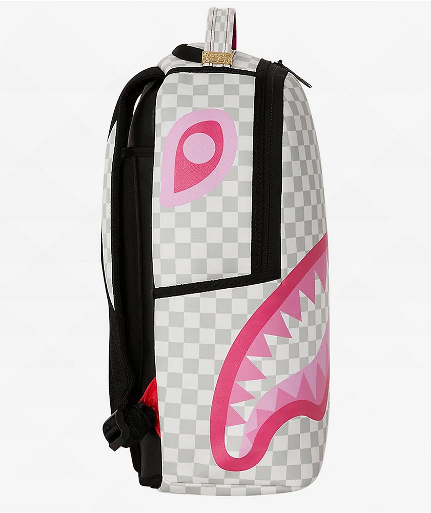 Sprayground Checker Split Pink & Cream Backpack