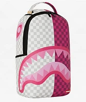 Sprayground Checker Split Pink & Cream Backpack