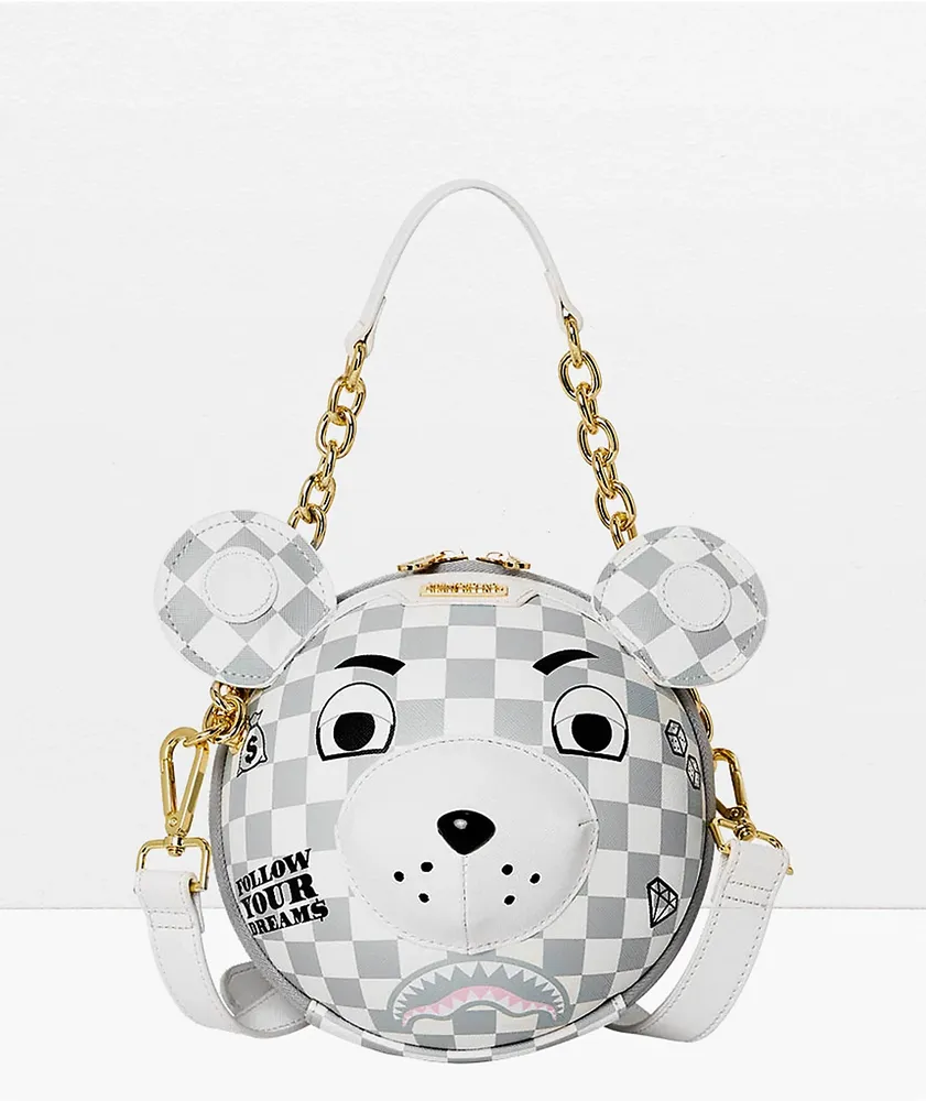 Moschino Teddy Bear Face Leather Shoulder Bag