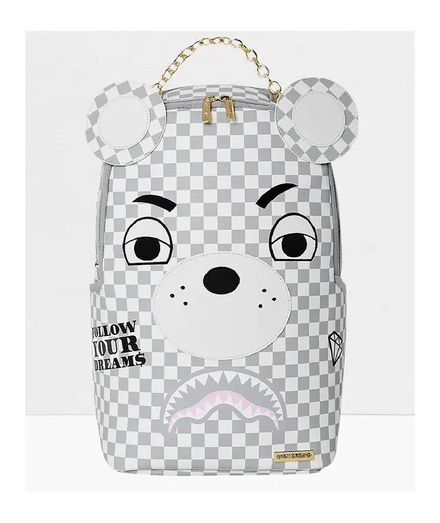 Sprayground Alien Rich White Leather Backpack, Zumiez