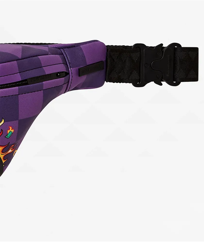 Sprayground Crazy Eyes Black & Purple Fanny Pack