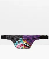 Sprayground Crazy Eyes Black & Purple Fanny Pack