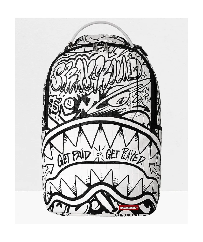 white sprayground backpack