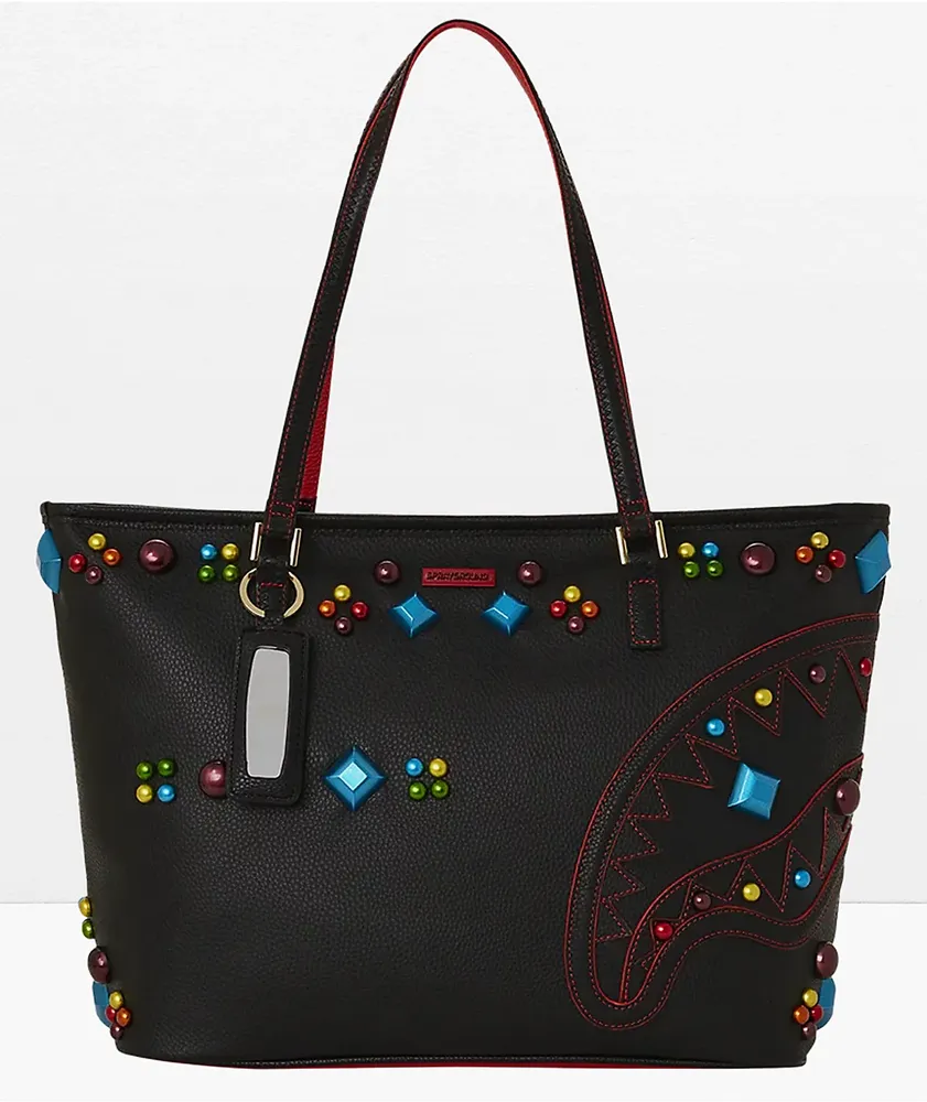 Sprayground Gemstone Outlaw Black Tote Bag 