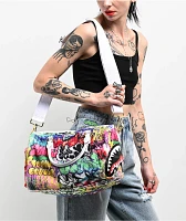 Sprayground Graffiti Faux Fur Mini Duffle Bag