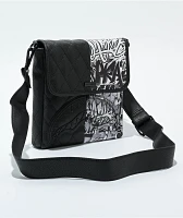 Sprayground Half Graff Quilted Black Crossbody Bag