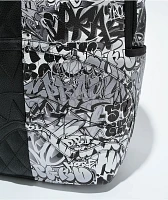 Sprayground Half Graffiti Black & White Quilted Backpack