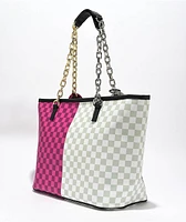 Sprayground Ive Got Options Moneybear Pink & Cream Tote Bag